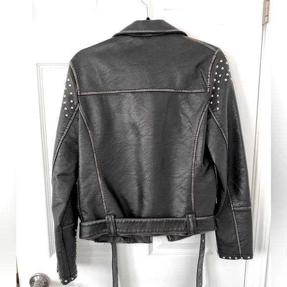 Dex Studded Faux Leather Motto Jacket - Picture 2 of 3